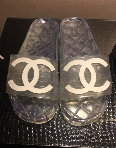 chanel sliders|rubber chanel slides women.